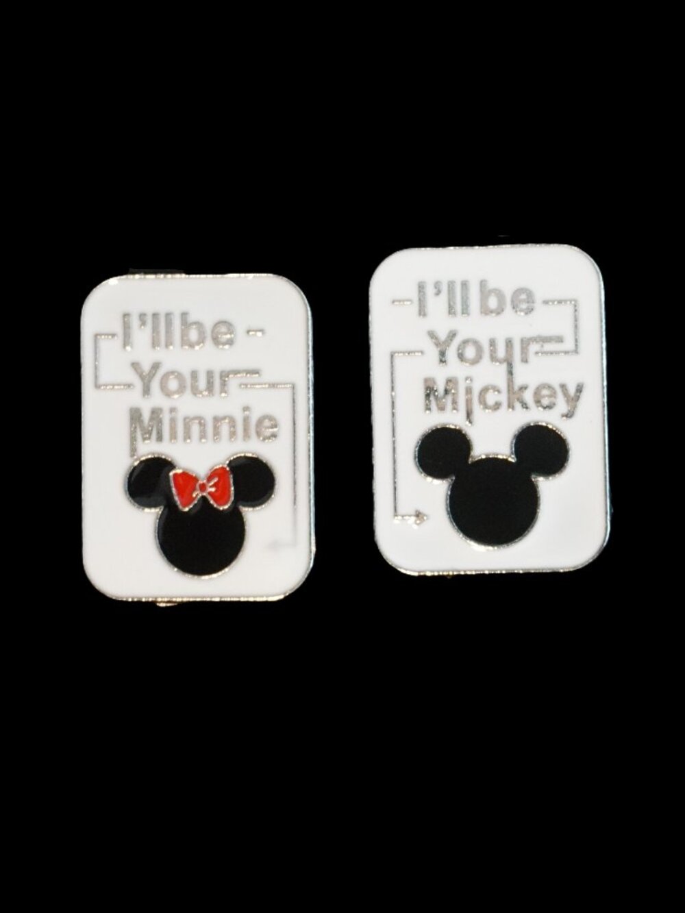 Disney Pin Trading 2 Pin Lot Featuring I’ll Be Your Mickey and Minnie (123)